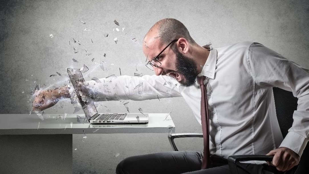 Frustrated sales rep with complex CRM